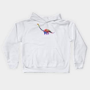 Barosaurus in watercolor Kids Hoodie